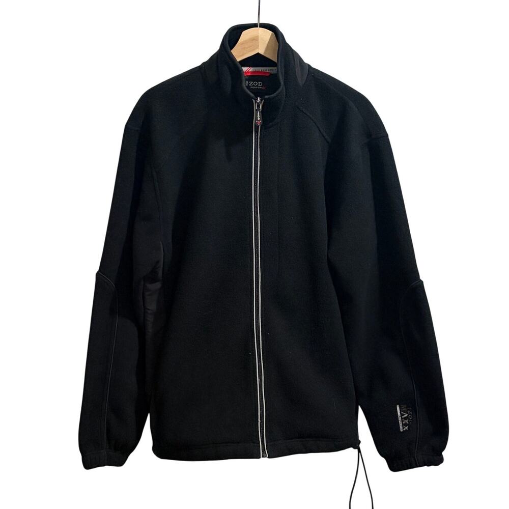 Izod Maxx Jacket Mens Medium Black PerformX Air FX Full Zip Fleece Lined Outdoor - Picture 1 of 16